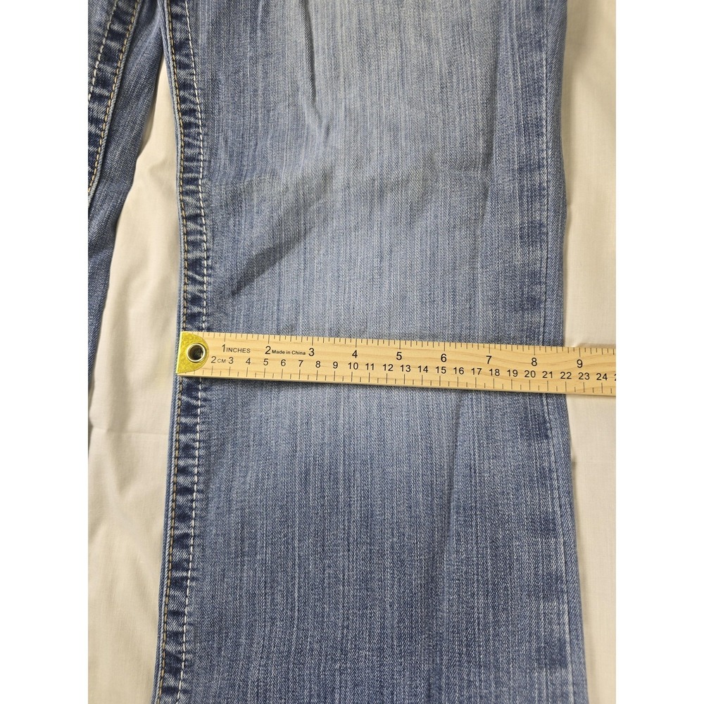 Ariat REAL Jeans Womens 33L Blue Mid Rise Bootcut Embroidered Denim Western - Picture 9 of 14
